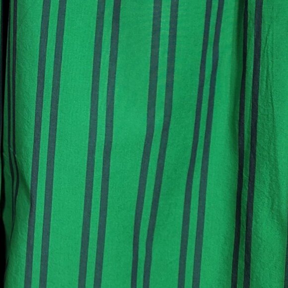 Anthropologie Maeve Striped Button Top Green Blue 20W Long Sleeve Collar Cottage - Picture 4 of 8